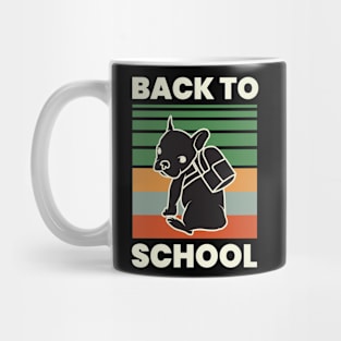 Vintage Cute Pug Back To School Mug